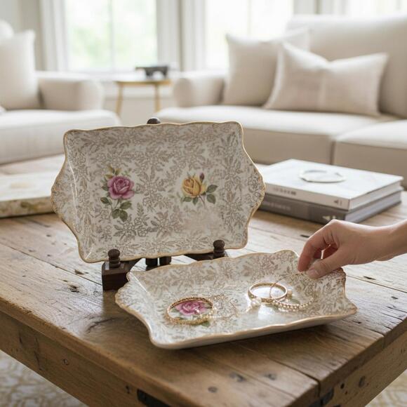 Royal Tudor Ware Barker Bros dessert Tray - set of 2